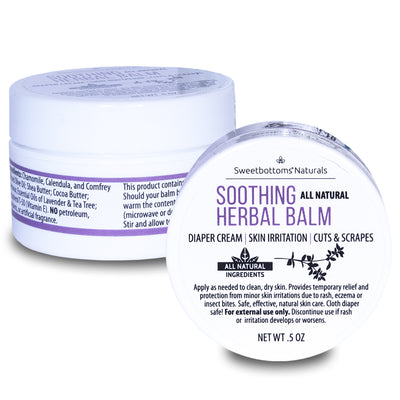 Mini All-Natural Soothing Herbal Balm for Diaper Rash and Skin Irritation